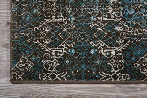 Nourison Karma Blue Runner 22 X 76 Area Rug 805-99654 Image 1