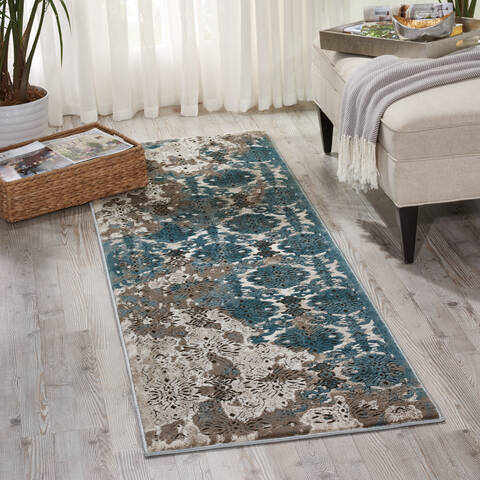 Nourison Karma Beige Runner 22 X 76 Area Rug 805-99664 Image 3