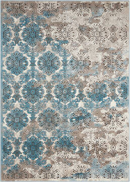 Nourison Karma Beige Rectangle 5x7 ft Polypropylene Carpet 99666