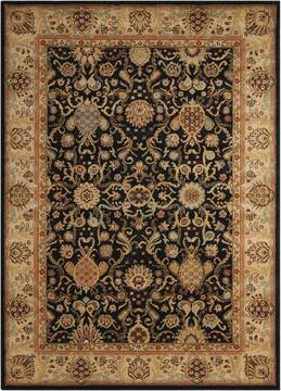 Nourison Lumiere Black Rectangle 8x11 ft Wool Carpet 99697