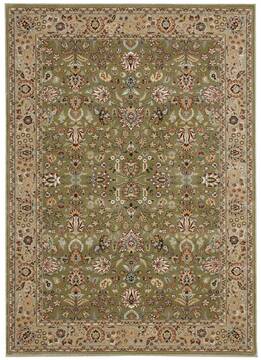 Nourison Antiquities Green Rectangle 8x11 ft Polypropylene Carpet 99809