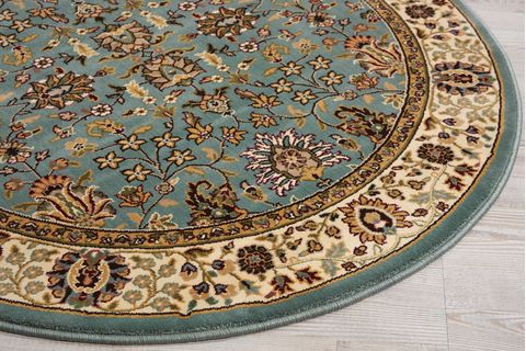 Kathy Ireland KI11 ANTIQUITIES Blue Round 39 X 39 Area Rug 99446365514 805-99813 Image 2