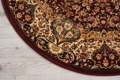 Kathy Ireland KI11 ANTIQUITIES Red Round 39 X 39 Area Rug 99446365552 805-99821 Image 3