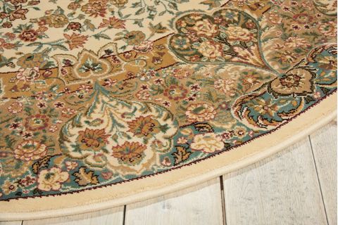Kathy Ireland KI11 ANTIQUITIES Beige Round 53 X 53 Area Rug 99446236562 805-99831 Image 2