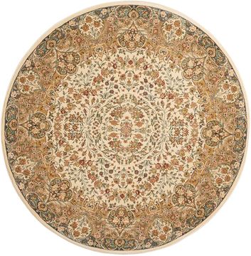 Kathy Ireland KI11 ANTIQUITIES Beige Round 5 to 6 ft polypropylene Carpet 99831