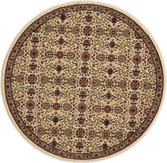 Nourison Antiquities Beige Round 4 ft and Smaller Polypropylene Carpet 99861