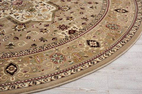 Kathy Ireland KI11 ANTIQUITIES Beige Round 710 X 710 Area Rug 99446367396 805-99874 Image 2