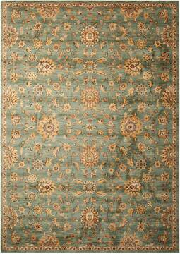 Nourison Ancient Times Blue Rectangle 8x11 ft Polyester Carpet 99924
