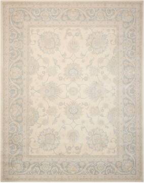 Nourison Royal Serenity Beige Rectangle 8x10 ft Wool Carpet 99929