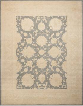 Nourison Royal Serenity Grey Rectangle 5x8 ft Wool Carpet 99934
