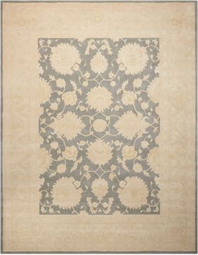 Kathy Ireland KI14 ROYAL SERENITY Grey Rectangle 10x13 ft Wool Carpet 99937