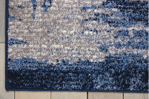 Kathy Ireland KI24 ILLUSION Blue 710 X 106 Area Rug 99446346513 805-99990 Image 3